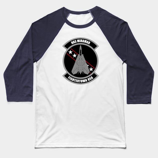 NAS Miramar F-14 Tomcat Baseball T-Shirt by Tailgunnerstudios